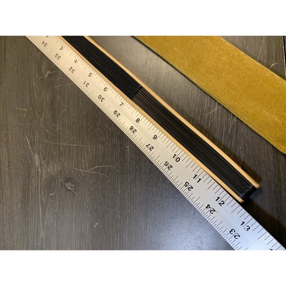 Vintage Chinese Folding Hand Fan Black Gold Kyosensu With Velvet Case - Picture 11 of 12